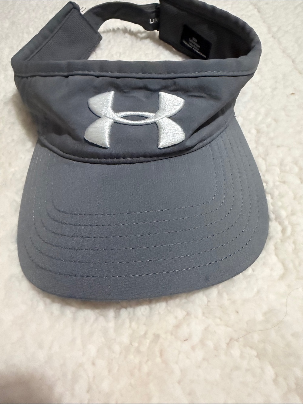 Under Armour Gray Visor with White Logo Embroidery